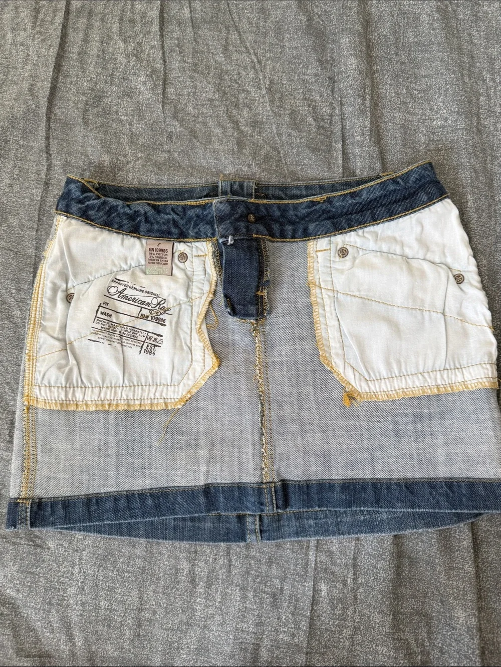 American Rag Denim Mini Skirt in Faded Blue